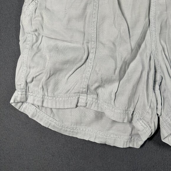 Sonoma Womens Medium Light Gray Linen Blend Pull-On Shorts Elastic Waist Pockets - Picture 6 of 14